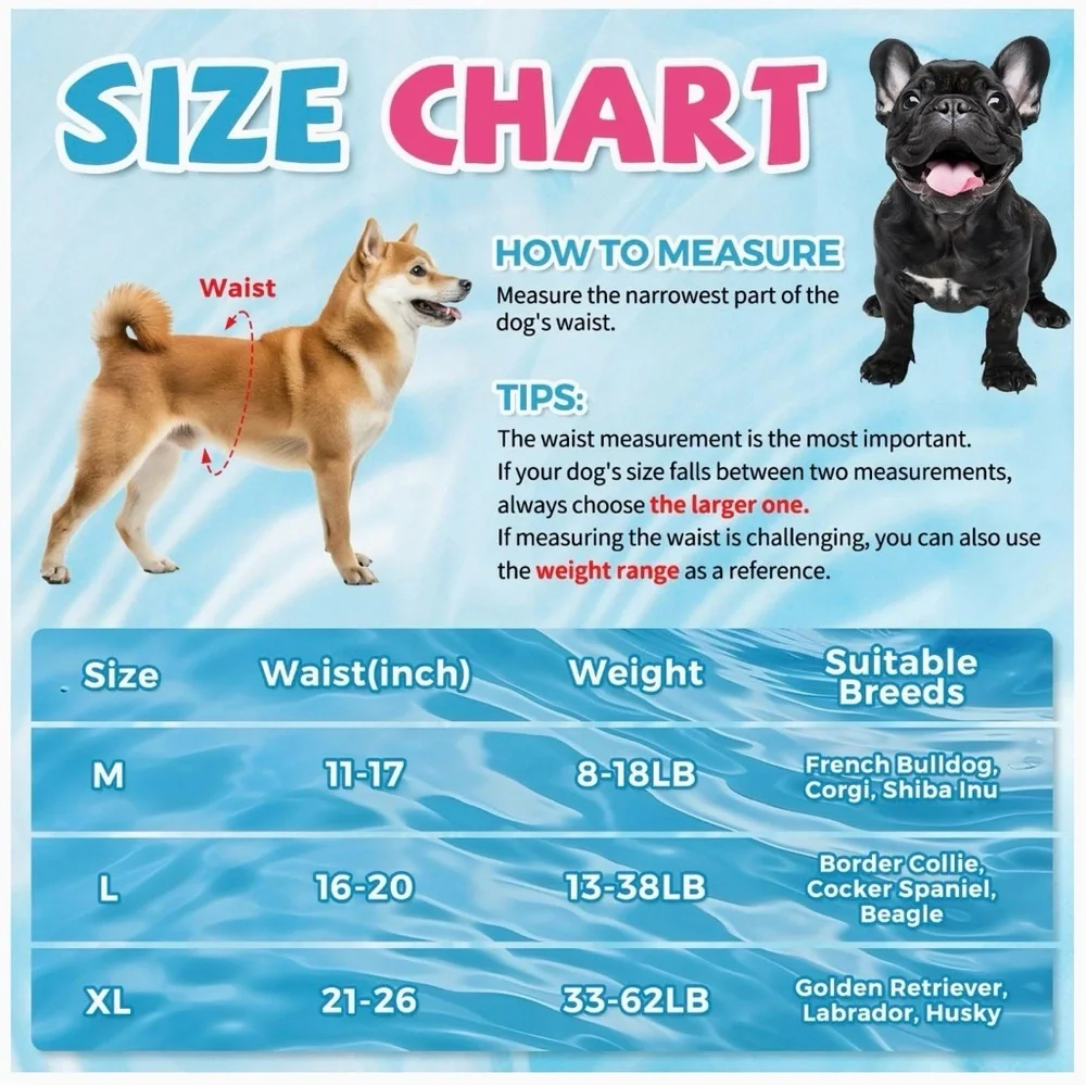 XL Disposable Male Dog Diapers - White